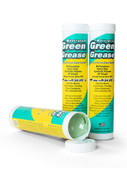 Three 14 Ounce Green Grease Cartridges