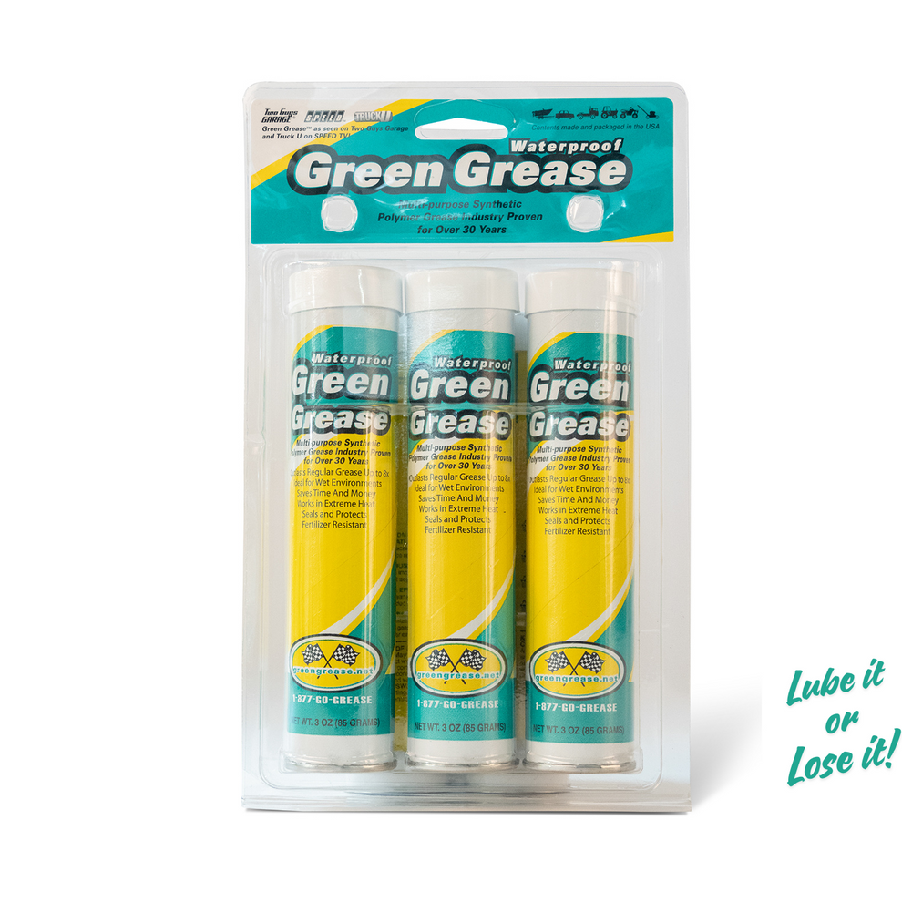 THREE PACK 3 OUNCE TUBE GREEN GREASE
