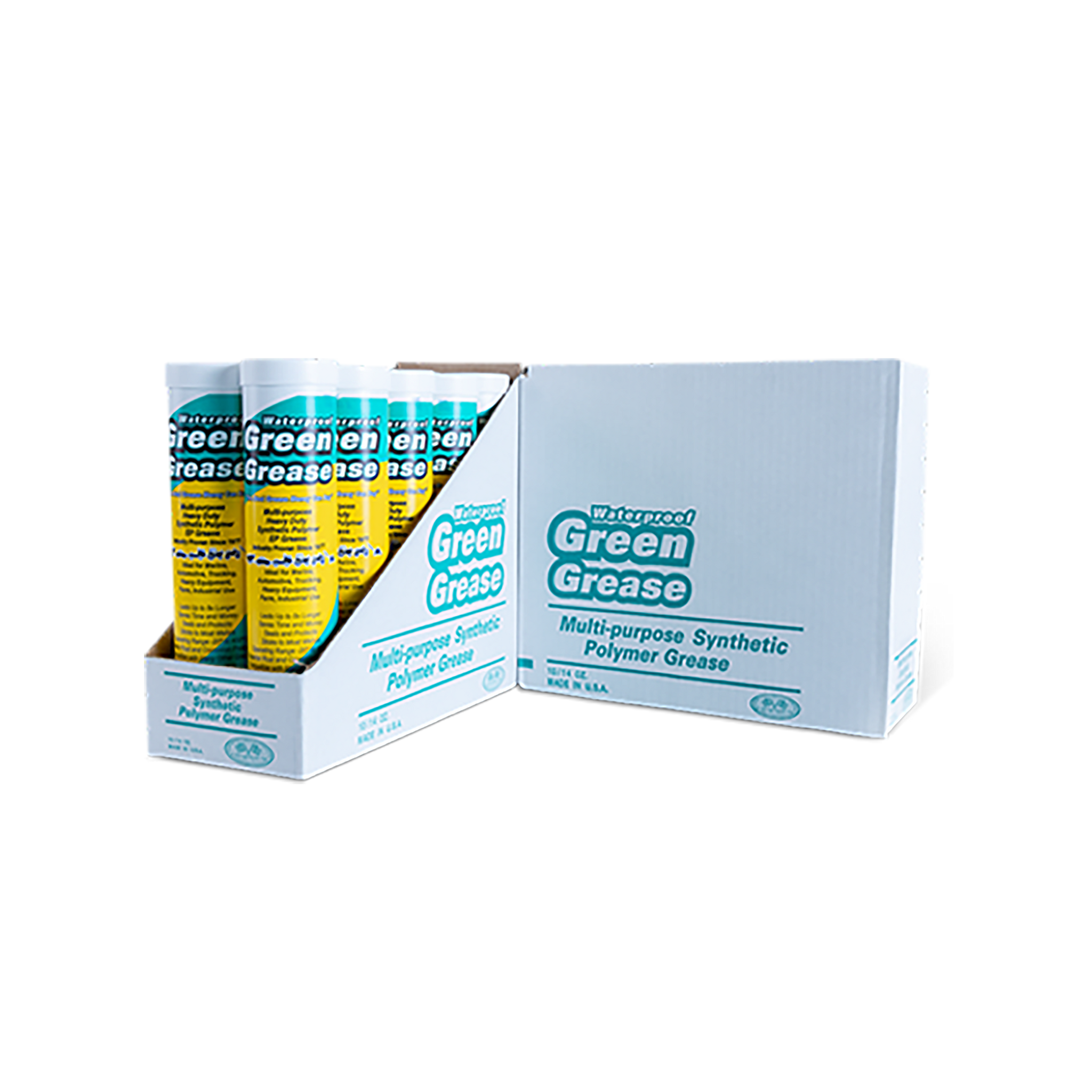 TEN 14 OUNCE GREEN GREASE CARTRIDGES - Green Grease